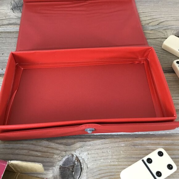 Cardinal Premier Edition Double Six Dominoes – 28 Pieces, Vintage 1990s Red Case - Picture 6 of 6